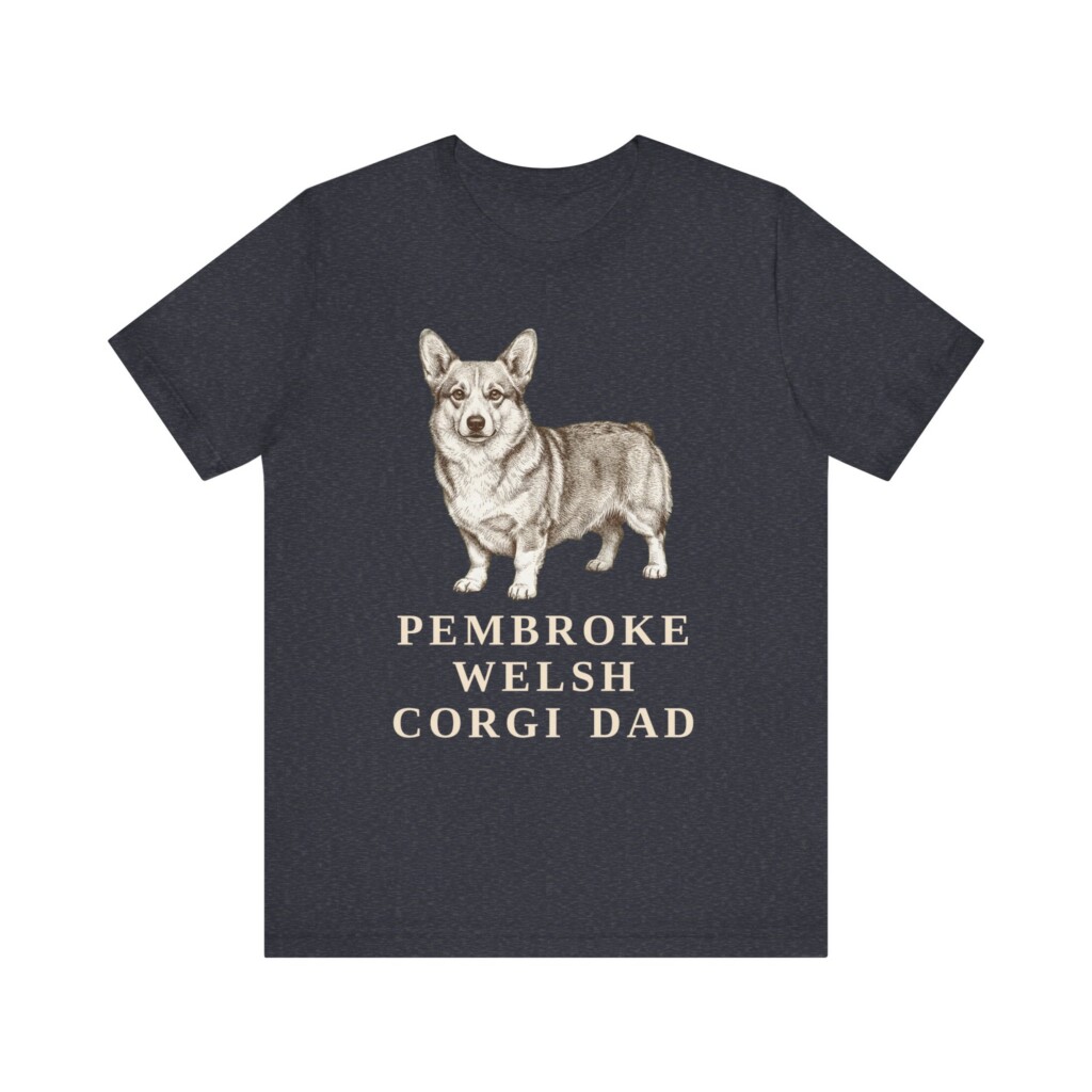 Corgi Dad Shirt, Vintage Dog Sketch Tee, Dog Dad Gift