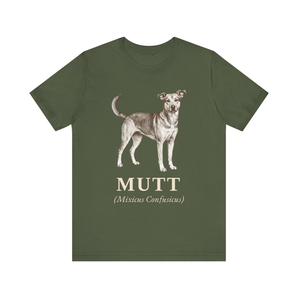 Mutt Latin Shirt, Vintage Dog Sketch Tee, Dog Latin Gift