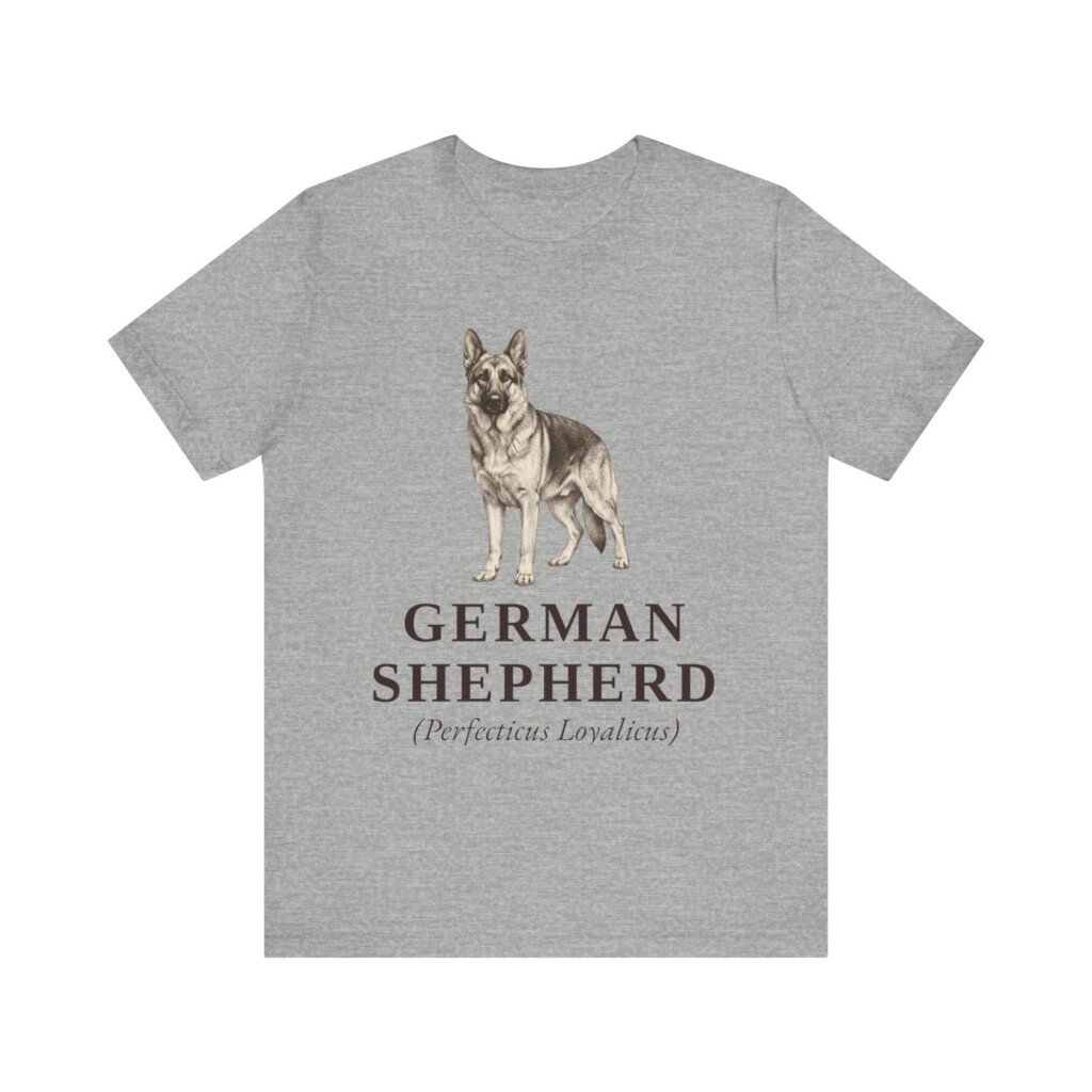 German Shepherd Latin Shirt, Vintage Dog Sketch Tee, Dog Latin Gift