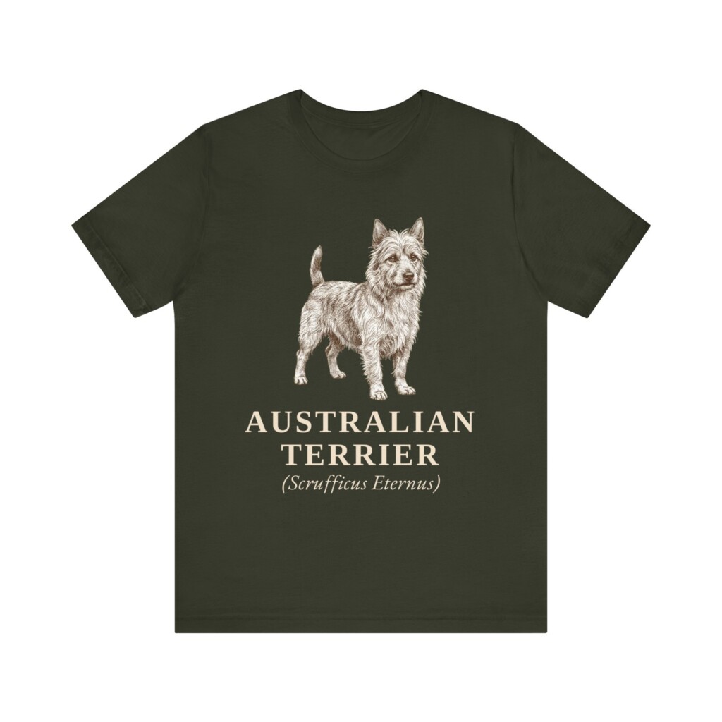 Australian Terrier Latin Shirt, Vintage Dog Sketch Tee, Dog Latin Gift