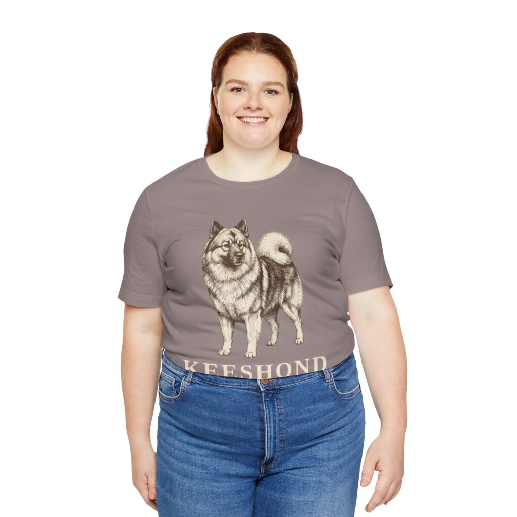 Keeshond Latin Shirt, Vintage Dog Sketch Tee, Dog Latin Gift