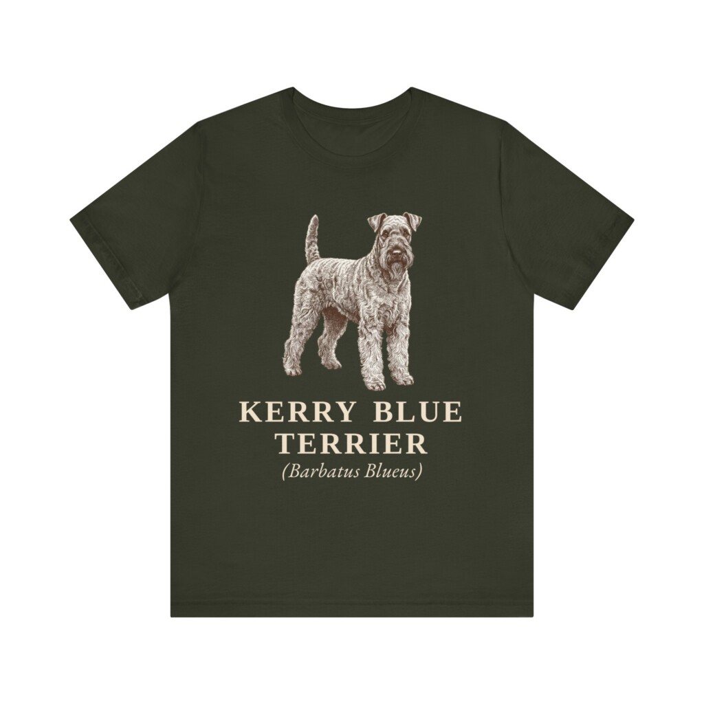 Kerry Blue Terrier Latin Shirt, Vintage Dog Sketch Tee, Dog Latin Gift