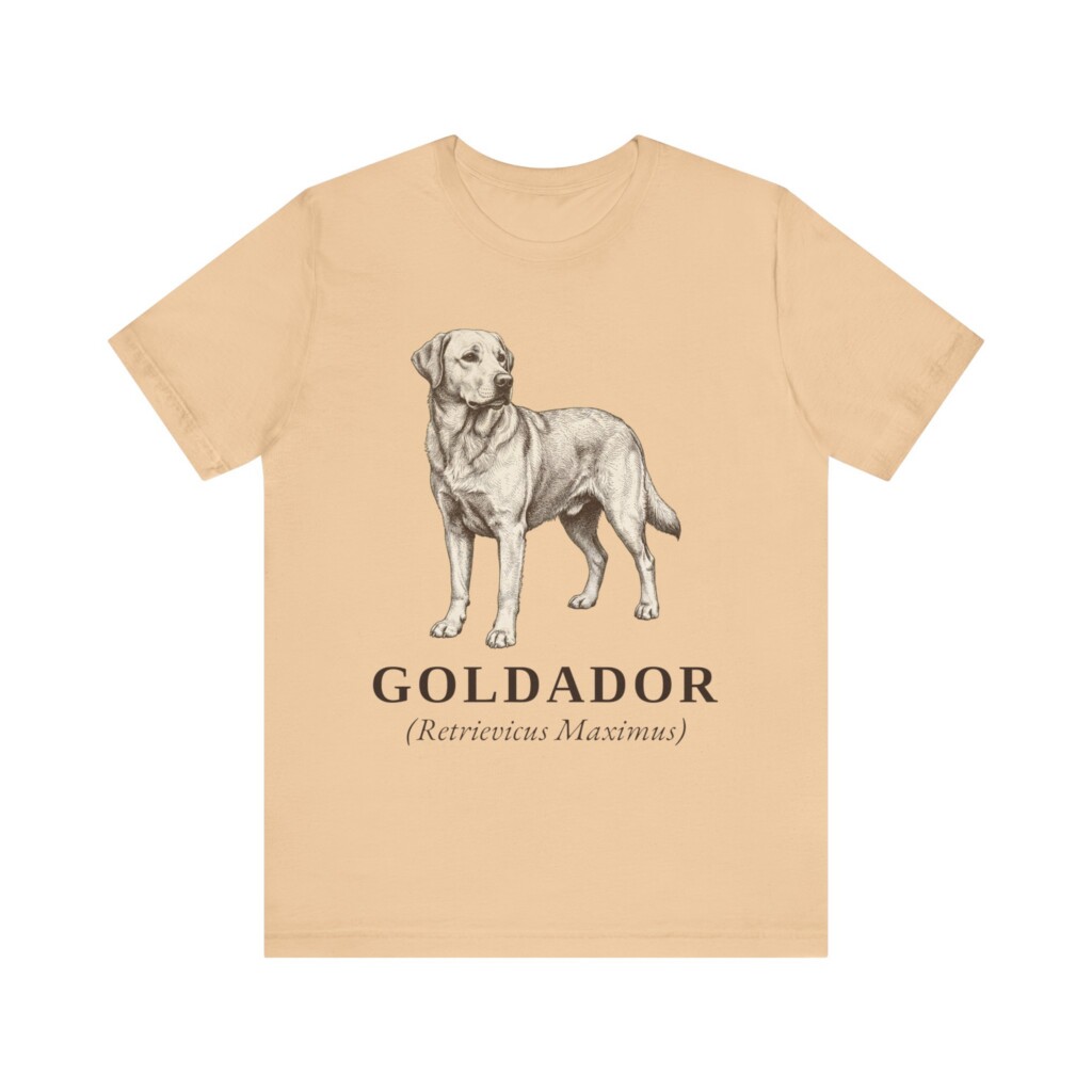 Goldador Latin Shirt, Vintage Dog Sketch Tee, Dog Latin Gift