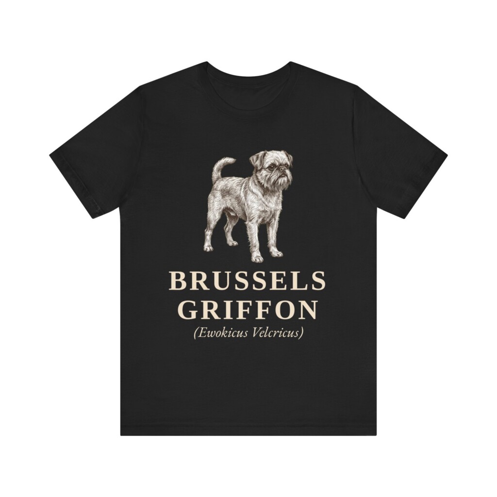 Brussels Griffon Latin Shirt, Vintage Dog Sketch Tee, Dog Latin Gift