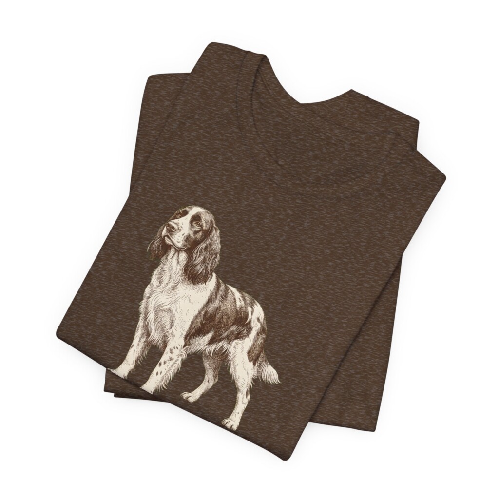English Springer Spaniel Latin Shirt, Vintage Dog Sketch Tee, Dog Latin Gift