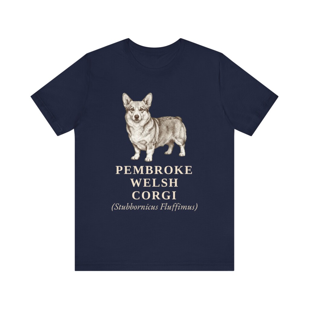 Pembroke Welsh Corgi Latin Shirt, Vintage Dog Sketch Tee, Dog Latin Gift