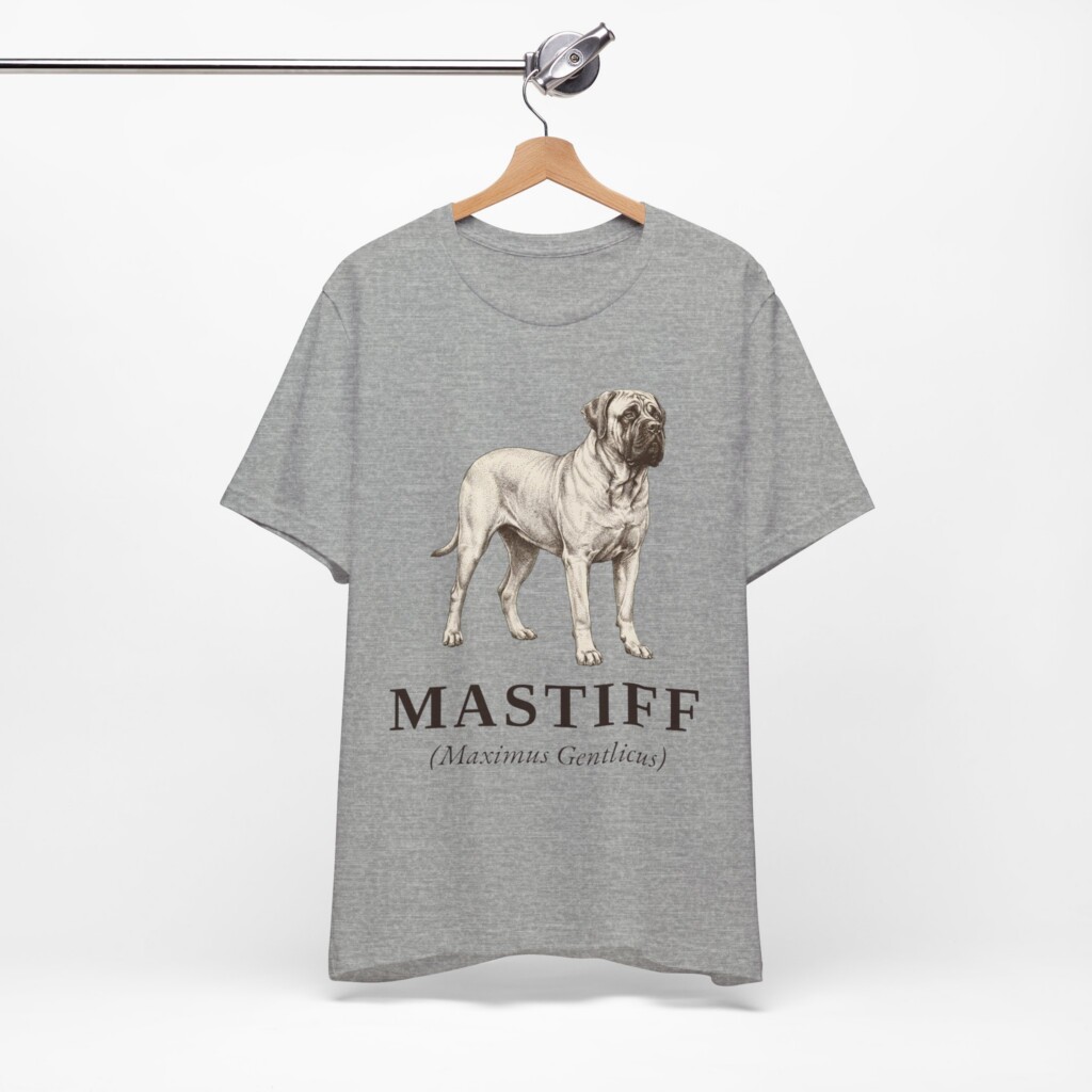 Mastiff Latin Shirt, Vintage Dog Sketch Tee, Dog Latin Gift
