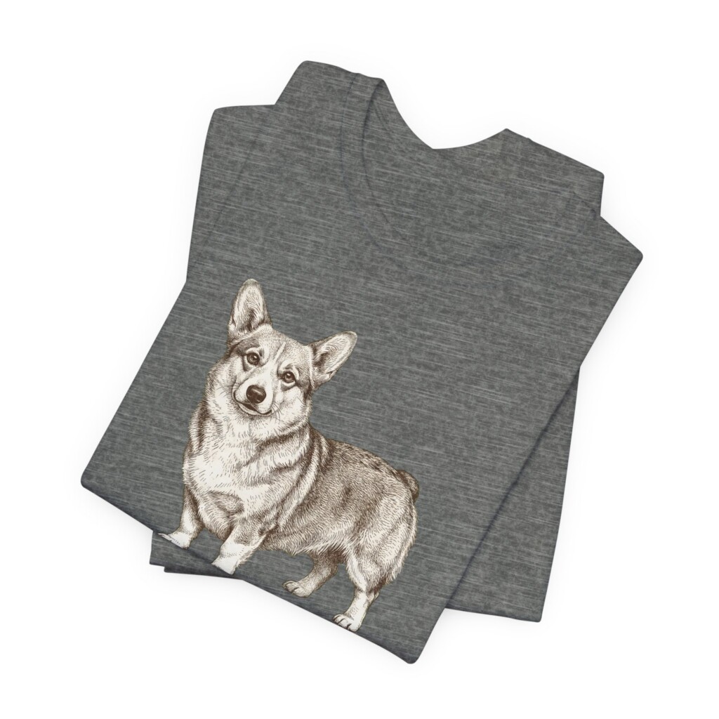Pembroke Welsh Corgi Latin Shirt, Vintage Dog Sketch Tee, Dog Latin Gift
