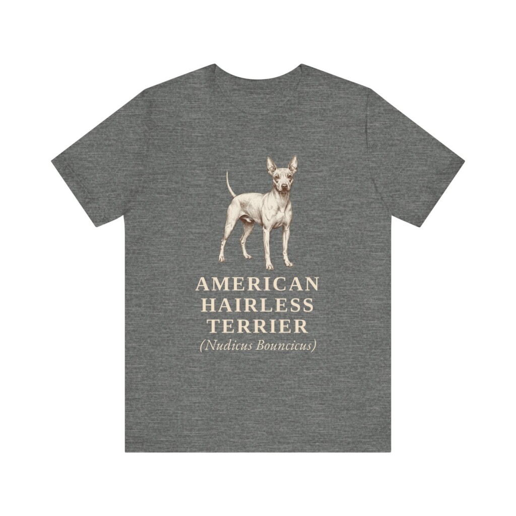 American Hairless Terrier Latin Shirt, Vintage Dog Sketch Tee, Dog Latin Gift