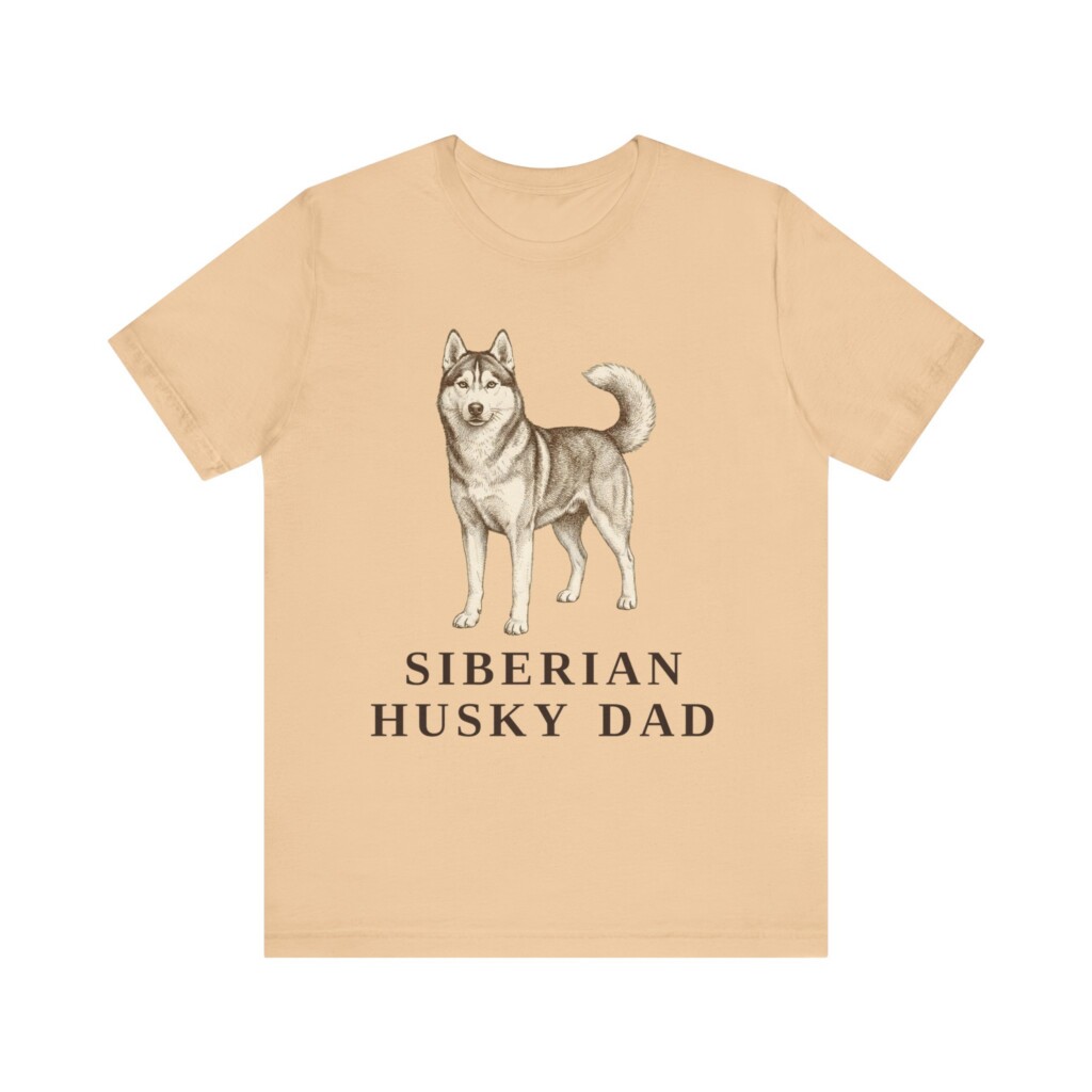 Husky Dad Shirt, Vintage Dog Sketch Tee, Dog Dad Gift