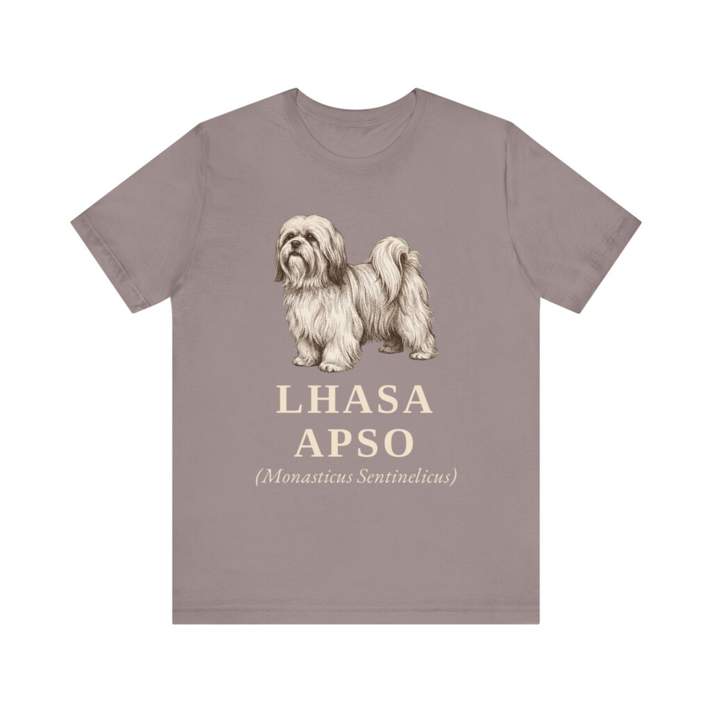 Lhasa Apso Latin Shirt, Vintage Dog Sketch Tee, Dog Latin Gift
