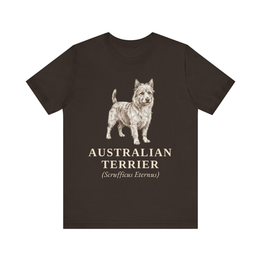 Australian Terrier Latin Shirt, Vintage Dog Sketch Tee, Dog Latin Gift