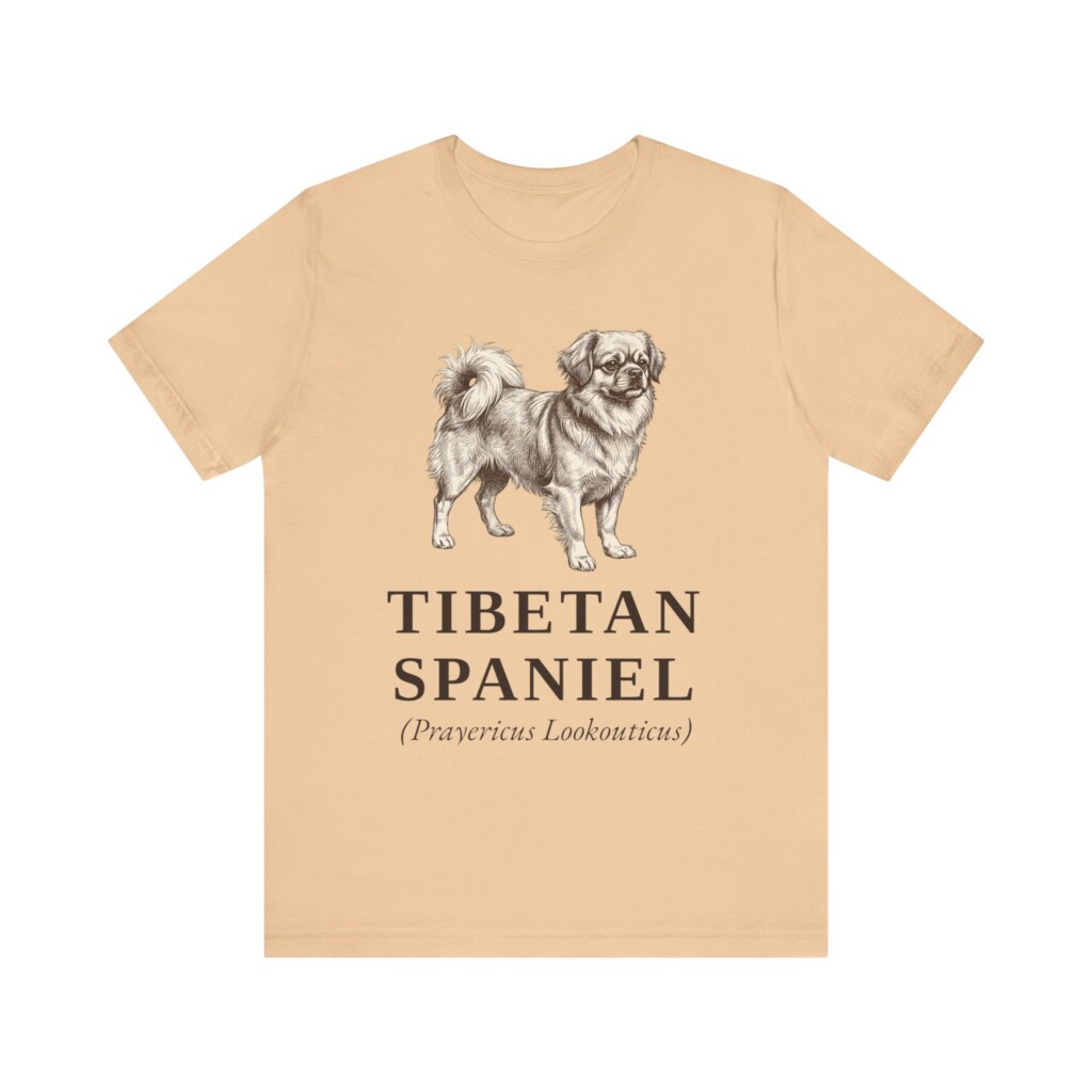 Tibetan Spaniel Latin Shirt, Vintage Dog Sketch Tee, Dog Latin Gift