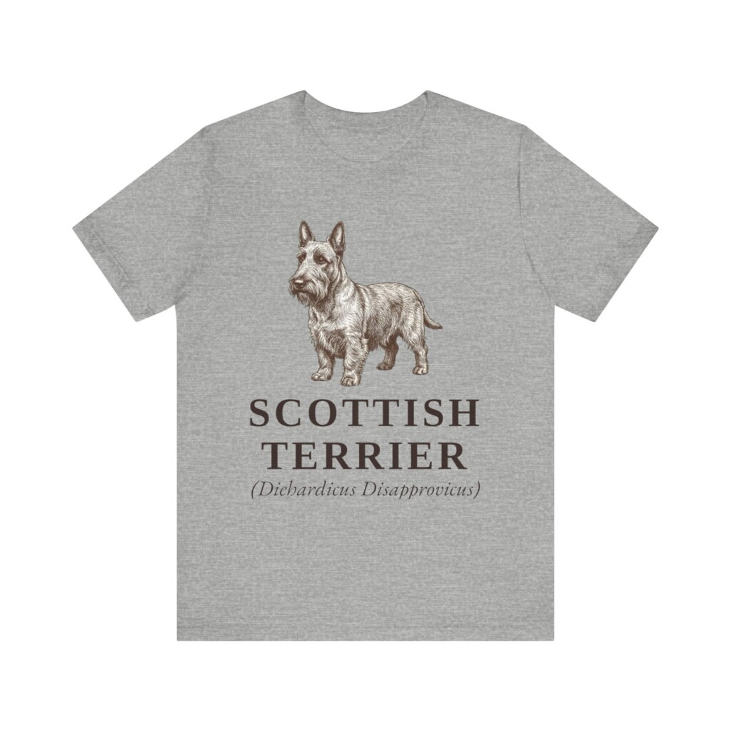 Scottish Terrier Latin Shirt, Vintage Dog Sketch Tee, Dog Latin Gift