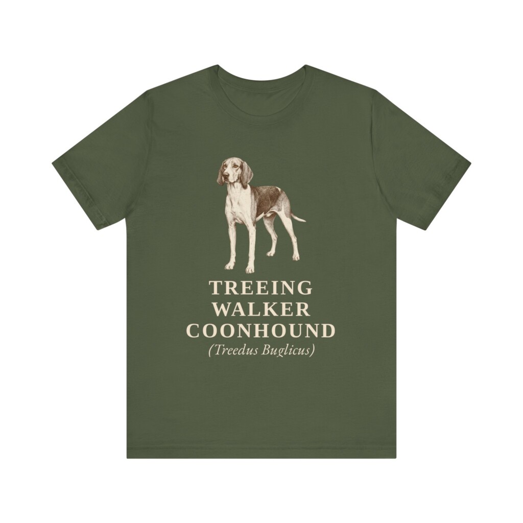 Treeing Walker Coonhound Latin Shirt, Vintage Dog Sketch Tee, Dog Latin Gift