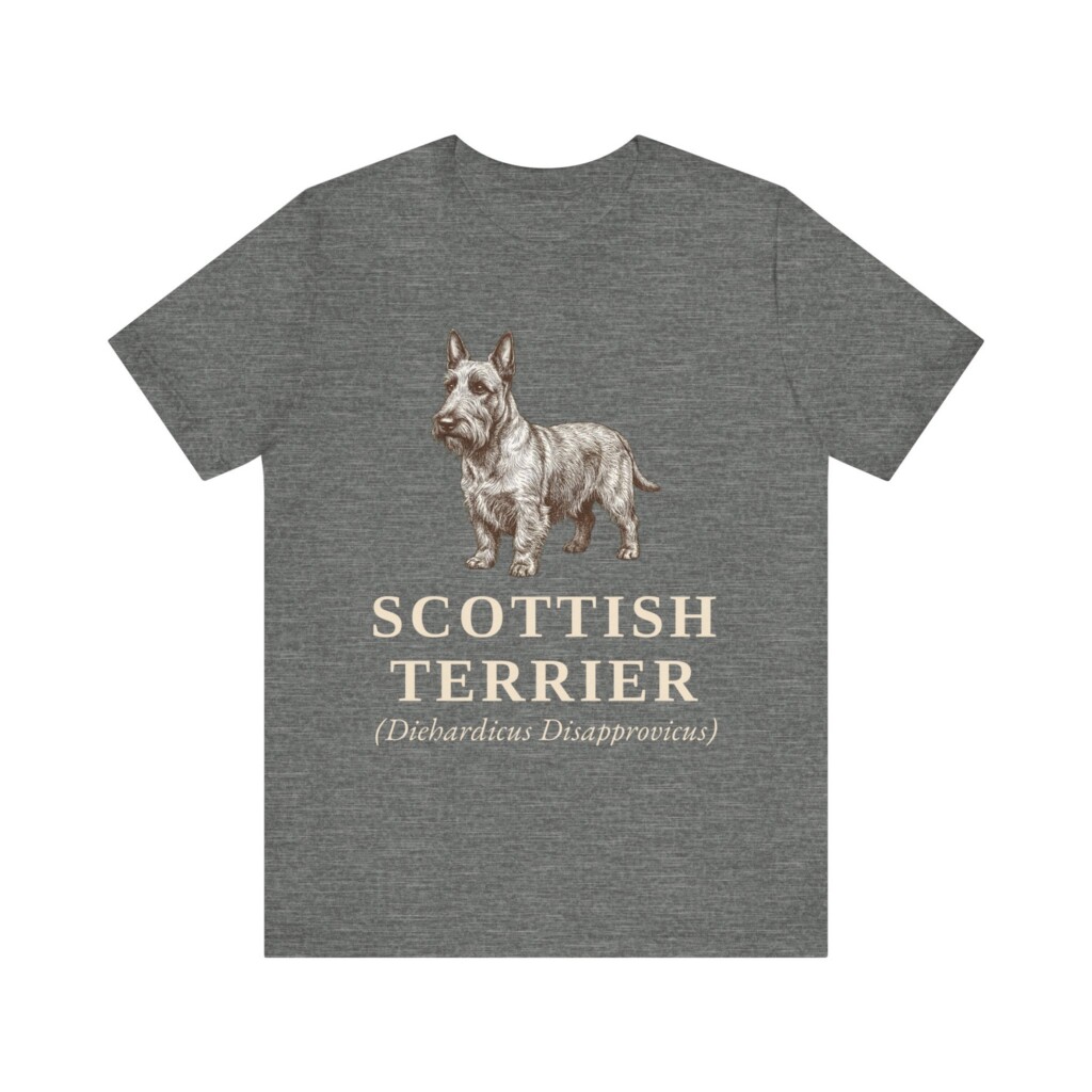 Scottish Terrier Latin Shirt, Vintage Dog Sketch Tee, Dog Latin Gift