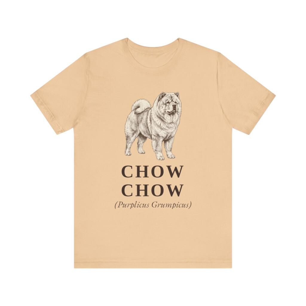 Chow Chow Latin Shirt, Vintage Dog Sketch Tee, Dog Latin Gift