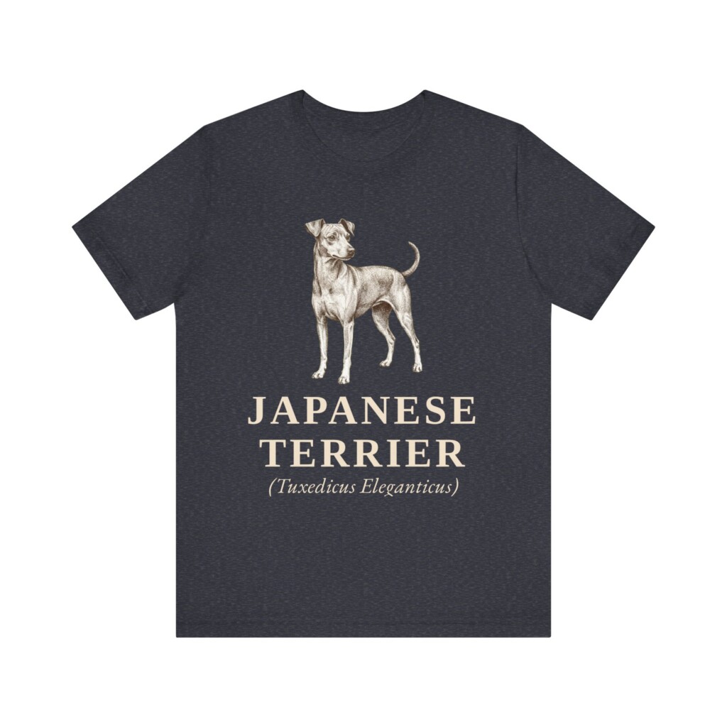Japanese Terrier Latin Shirt, Vintage Dog Sketch Tee, Dog Latin Gift