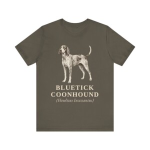 Bluetick Coonhound Latin Shirt, Vintage Dog Sketch Tee, Dog Latin Gift