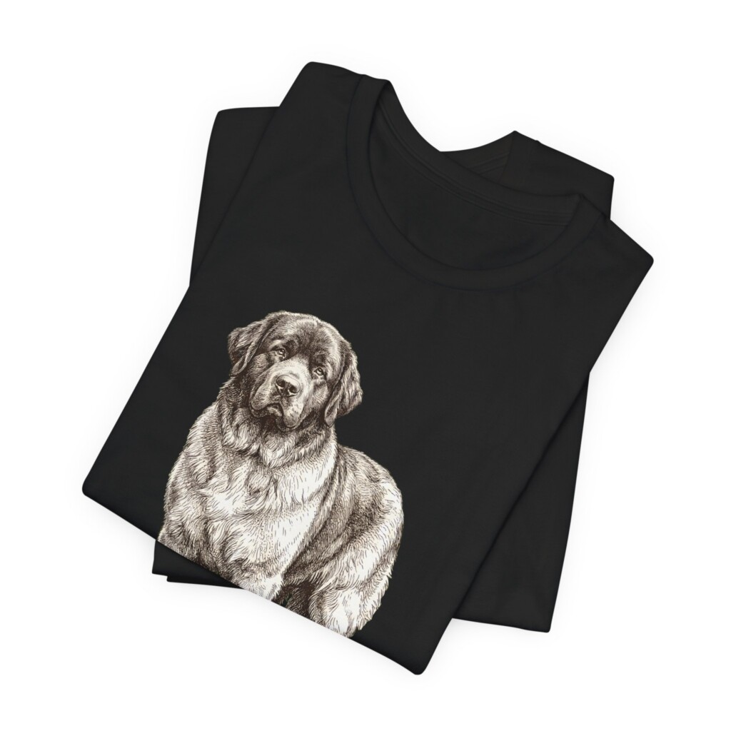 Newfoundland Dog Dad Shirt, Vintage Dog Sketch Tee, Dog Dad Gift
