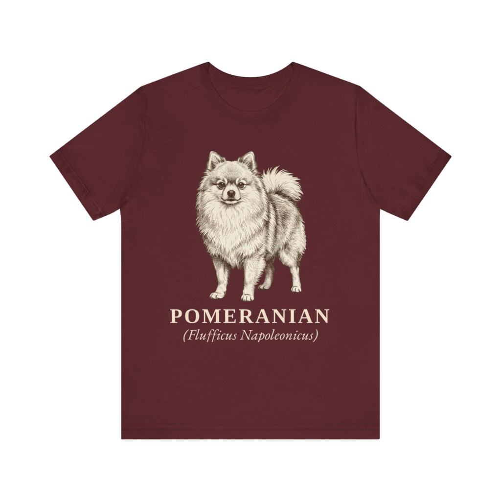 Pomeranian Latin Shirt, Vintage Dog Sketch Tee, Dog Latin Gift