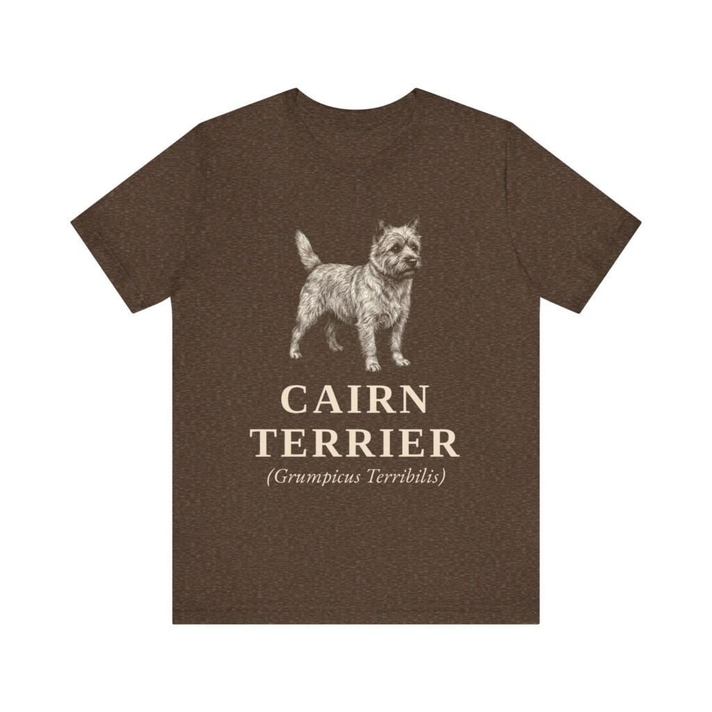 Cairn Terrier Latin Shirt, Vintage Dog Sketch Tee, Dog Latin Gift