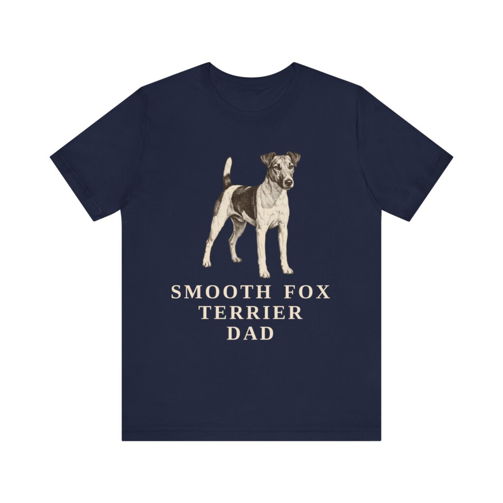 Fox Terrier (Smooth) Dad Shirt, Vintage Dog Sketch Tee, Dog Dad Gift