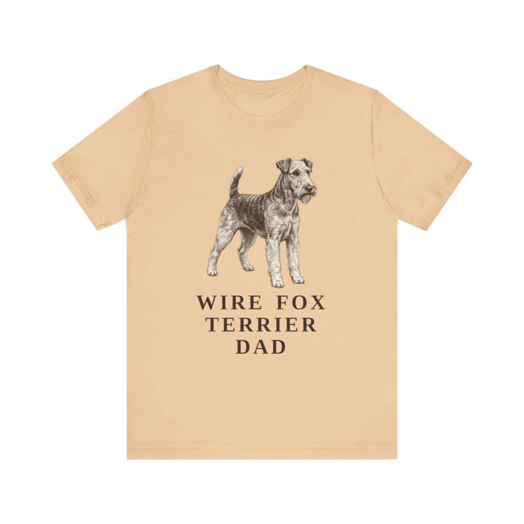 Fox Terrier (Wire) Dad Shirt, Vintage Dog Sketch Tee, Dog Dad Gift