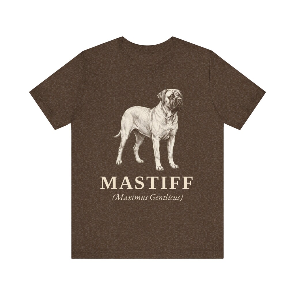 Mastiff Latin Shirt, Vintage Dog Sketch Tee, Dog Latin Gift
