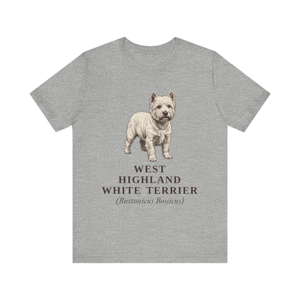 West Highland White Terrier Latin Shirt, Vintage Dog Sketch Tee, Dog Latin Gift West Highland White Terrier Latin Shirt, Vintage Dog Sketch Tee, Dog Latin Gift