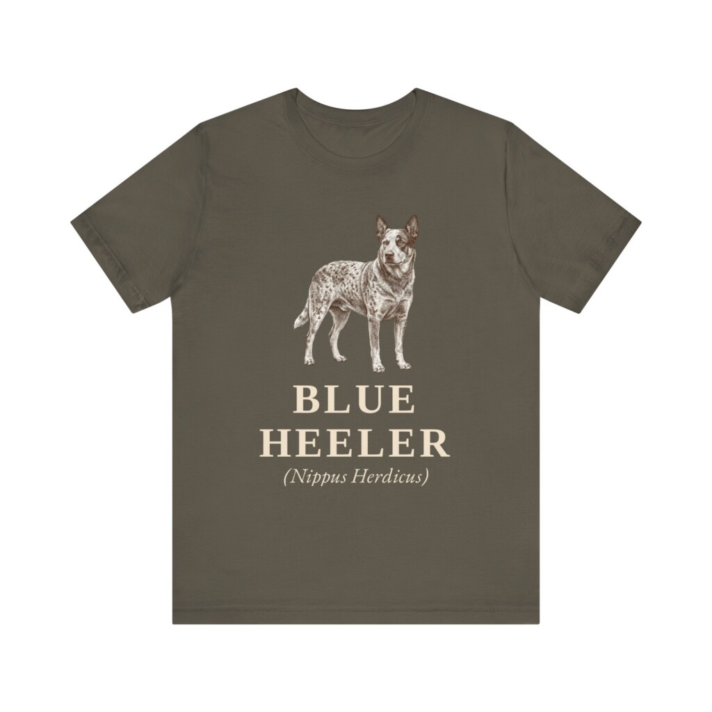 Blue Heeler Latin Shirt, Vintage Dog Sketch Tee, Dog Latin Gift Blue Heeler Latin Shirt, Vintage Dog Sketch Tee, Dog Latin Gift