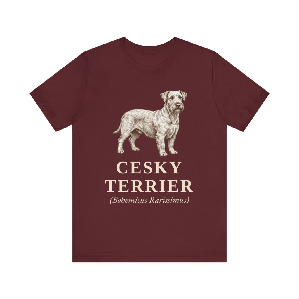 Cesky Terrier Latin Shirt, Vintage Dog Sketch Tee, Dog Latin Gift