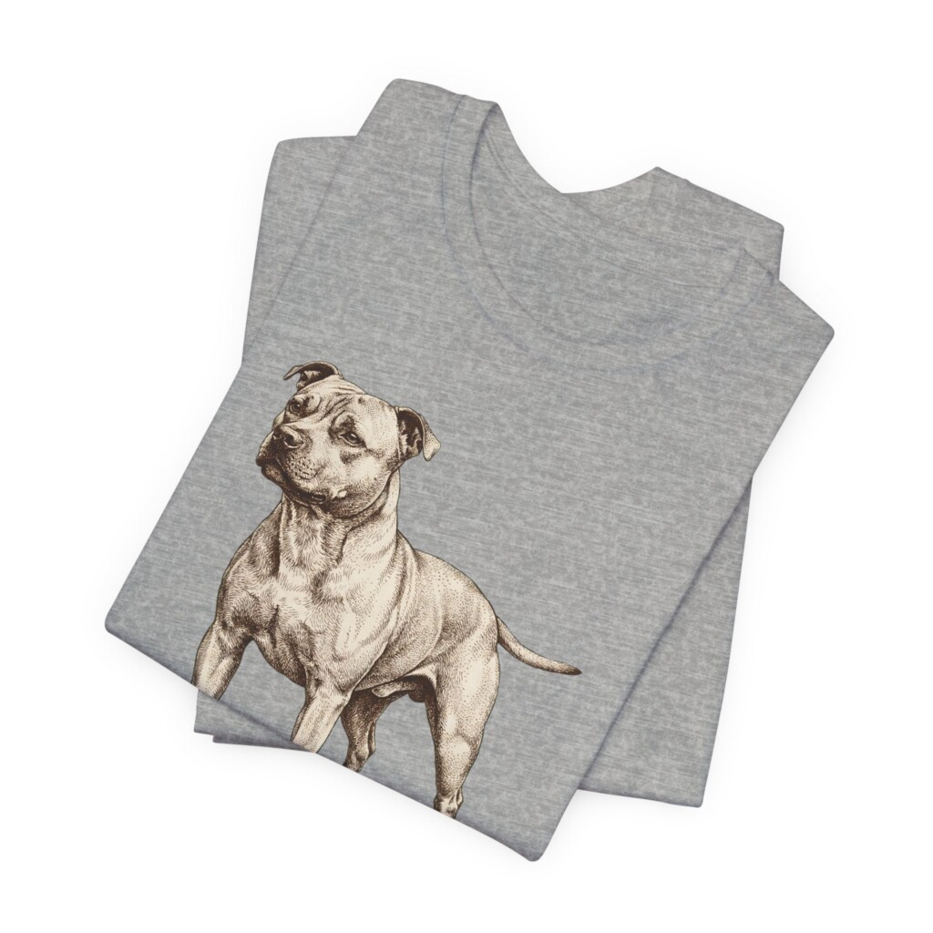Staffordshire Bull Terrier Latin Shirt, Vintage Dog Sketch Tee, Dog Latin Gift