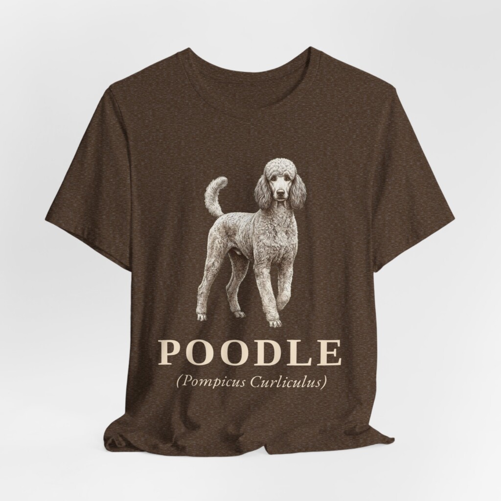 Poodle Latin Shirt, Vintage Dog Sketch Tee, Dog Latin Gift