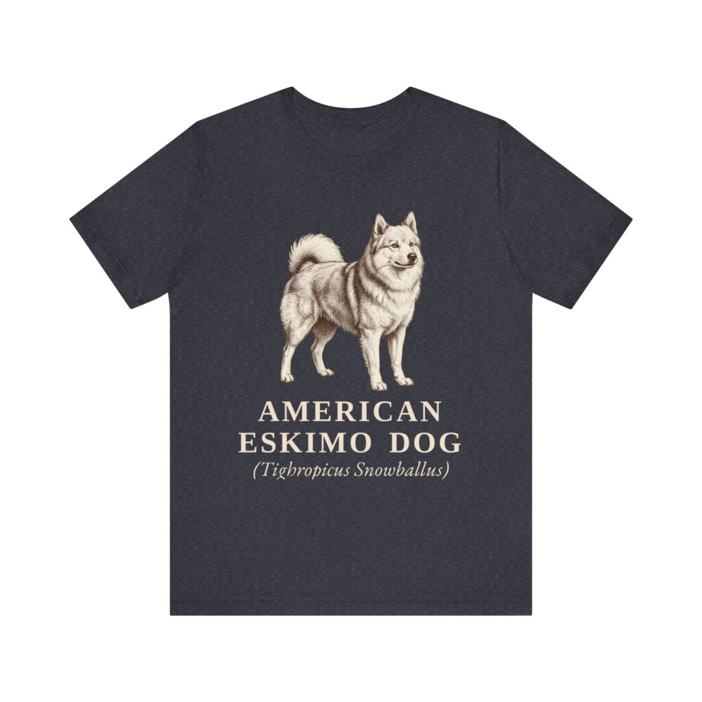 American Eskimo Dog Latin Shirt, Vintage Dog Sketch Tee, Dog Latin Gift