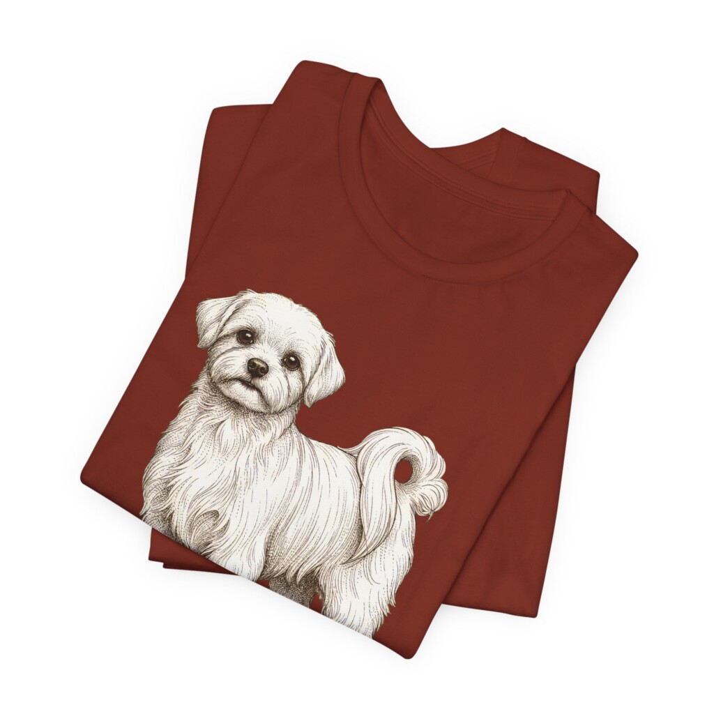 Maltese Latin Shirt, Vintage Dog Sketch Tee, Dog Latin Gift