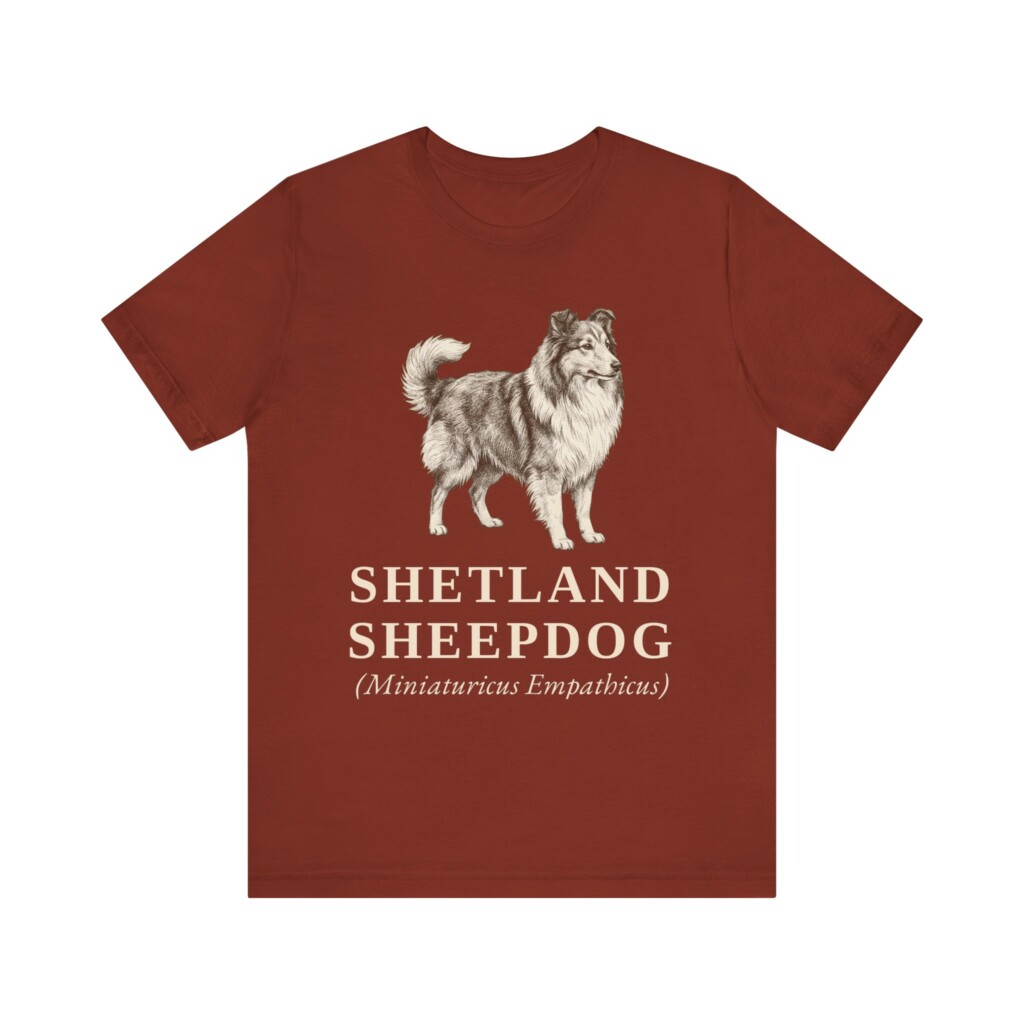 Shetland Sheepdog Latin Shirt, Vintage Dog Sketch Tee, Dog Latin Gift