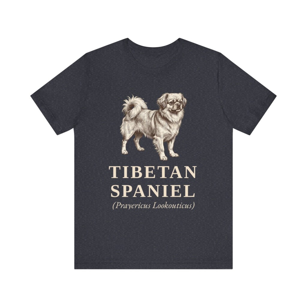 Tibetan Spaniel Latin Shirt, Vintage Dog Sketch Tee, Dog Latin Gift