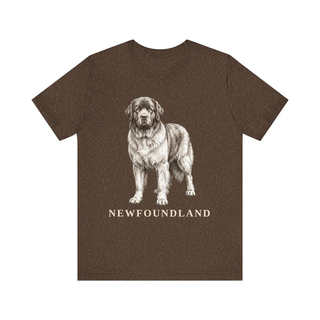 Newfoundland Dog Lover Shirt, Vintage Dog Sketch Tee, Dog Lover Gift Newfoundland Dog Lover Shirt, Vintage Dog Sketch Tee, Dog Lover Gift
