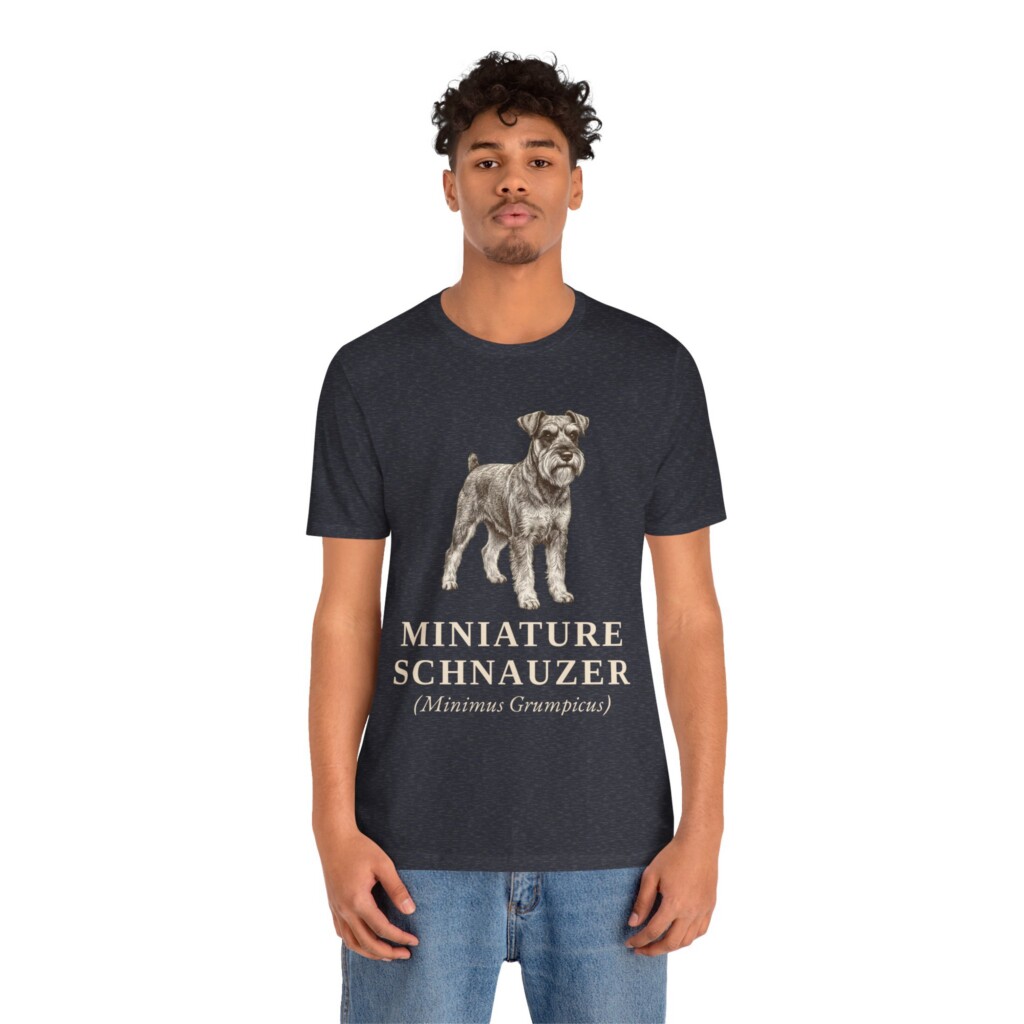Miniature Schnauzer Latin Shirt, Vintage Dog Sketch Tee, Dog Latin Gift