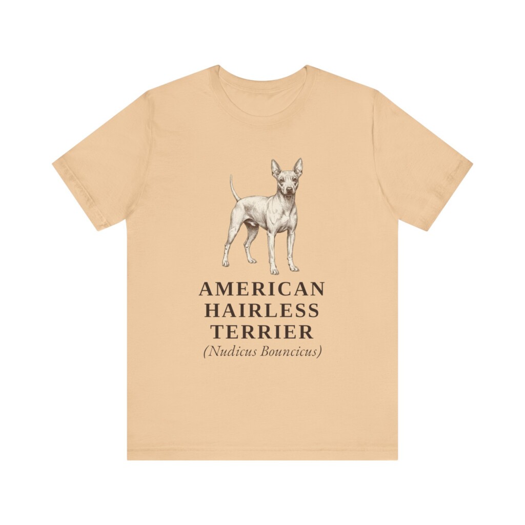 American Hairless Terrier Latin Shirt, Vintage Dog Sketch Tee, Dog Latin Gift