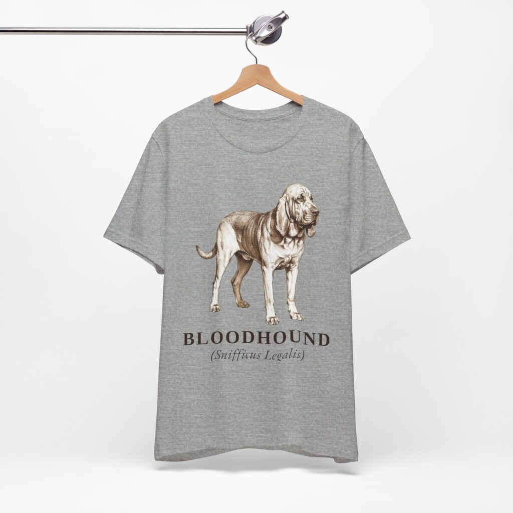 Bloodhound Latin Shirt, Vintage Dog Sketch Tee, Dog Latin Gift