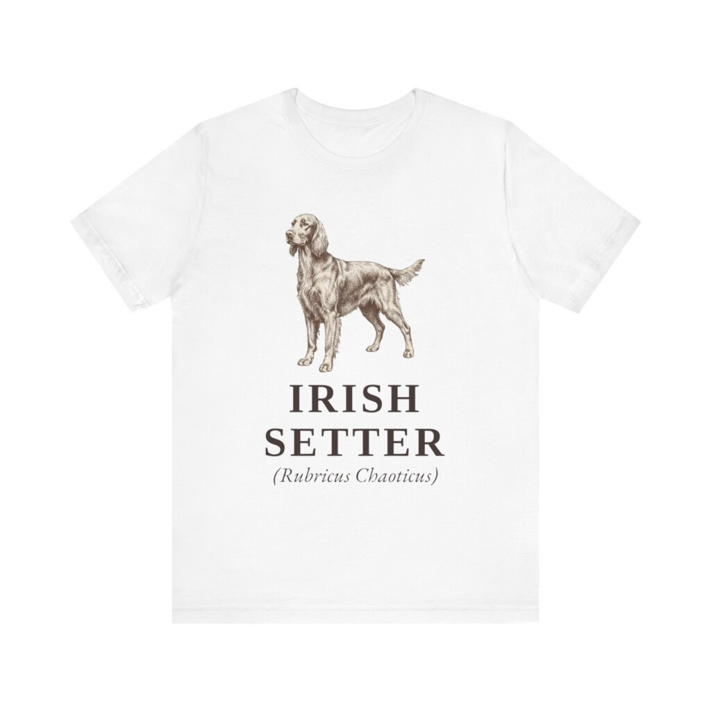 Irish Setter Latin Shirt, Vintage Dog Sketch Tee, Dog Latin Gift