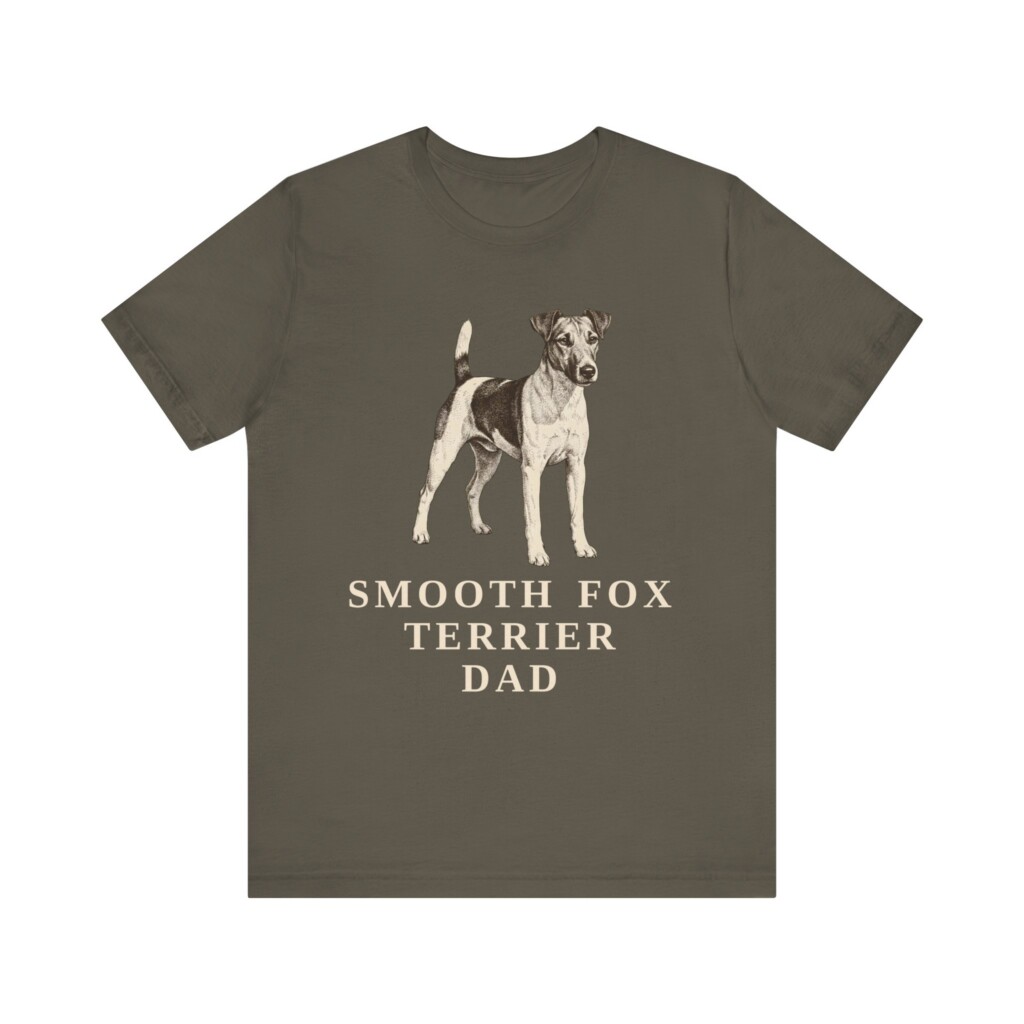 Fox Terrier (Smooth) Dad Shirt, Vintage Dog Sketch Tee, Dog Dad Gift