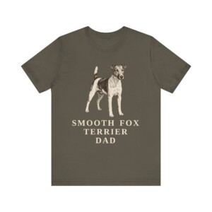 Fox Terrier (Smooth) Dad Shirt, Vintage Dog Sketch Tee, Dog Dad Gift