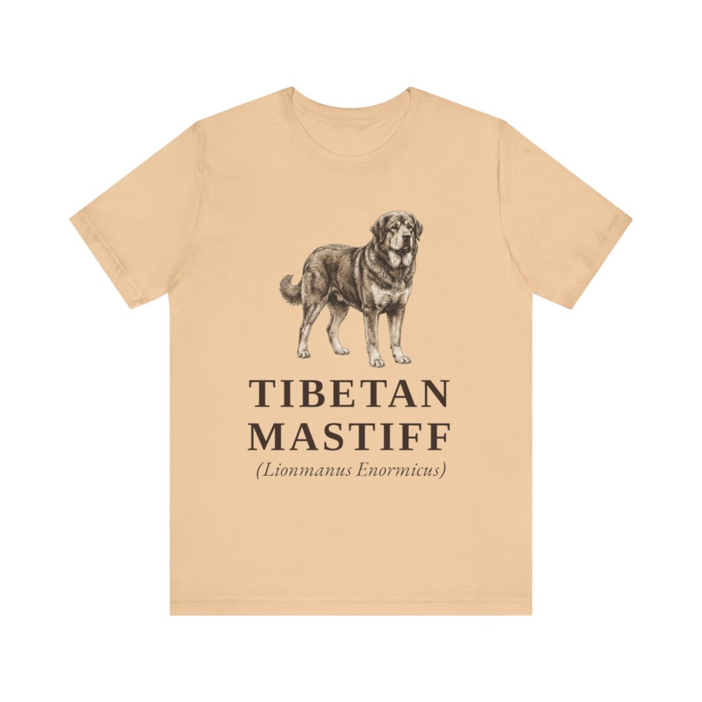 Tibetan Mastiff Latin Shirt, Vintage Dog Sketch Tee, Dog Latin Gift