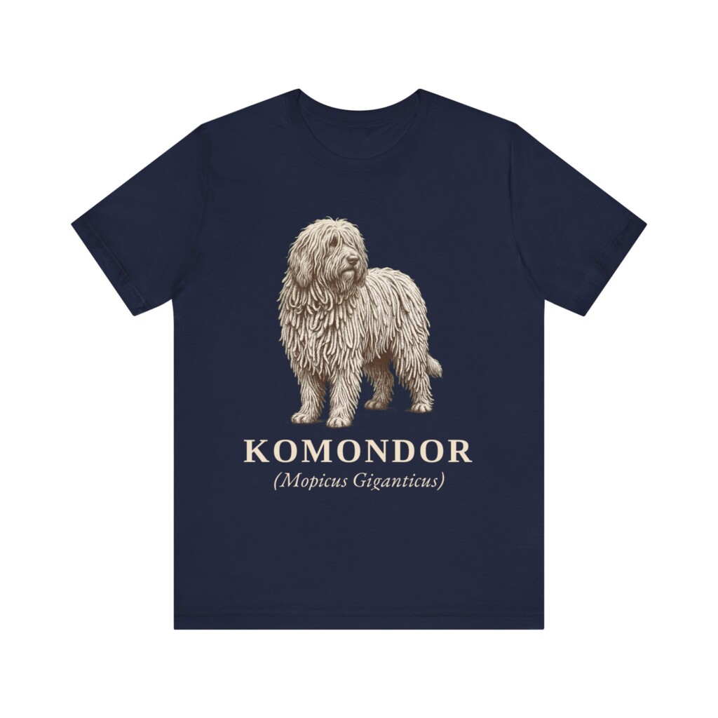 Komondor Latin Shirt, Vintage Dog Sketch Tee, Dog Latin Gift