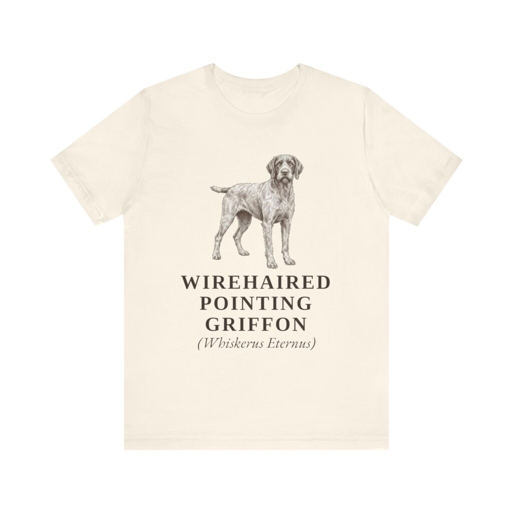 Wirehaired Pointing Griffon Latin Shirt, Vintage Dog Sketch Tee, Dog Latin Gift