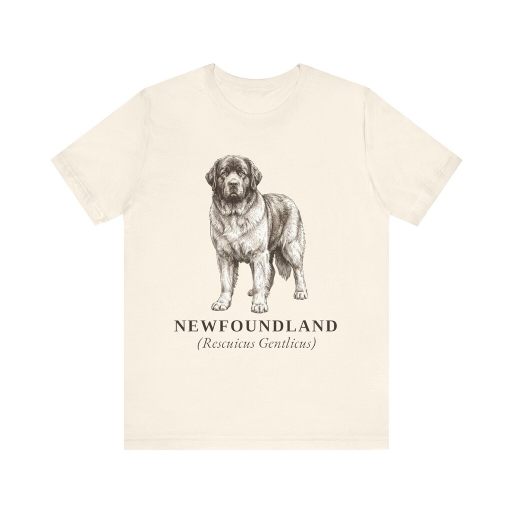 Newfoundland Dog Latin Shirt, Vintage Dog Sketch Tee, Dog Latin Gift Newfoundland Dog Latin Shirt, Vintage Dog Sketch Tee, Dog Latin Gift