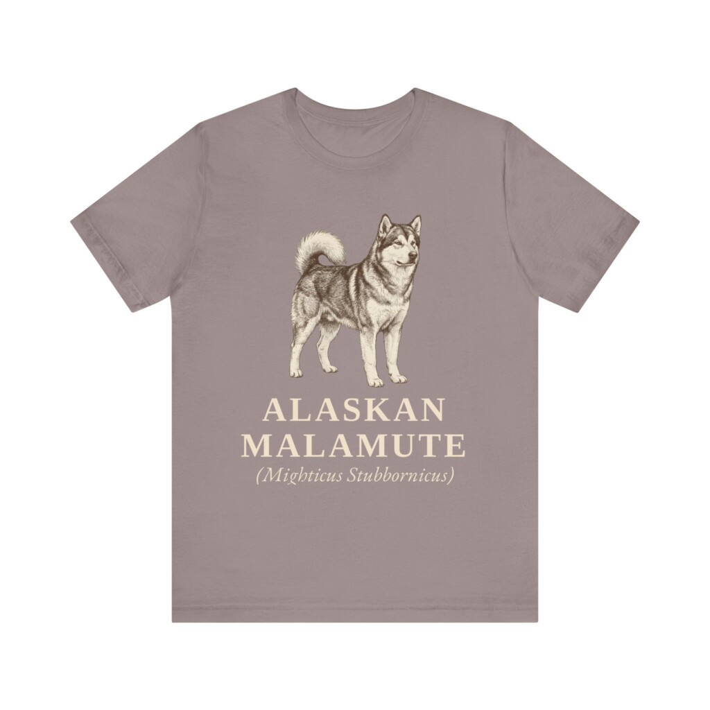 Alaskan Malamute Latin Shirt, Vintage Dog Sketch Tee, Dog Latin Gift Alaskan Malamute Latin Shirt, Vintage Dog Sketch Tee, Dog Latin Gift